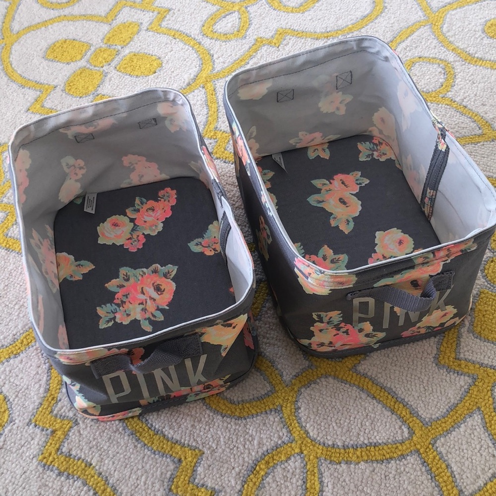 💓Set of 2 Rare VS PINK Small Dorm Bins💓